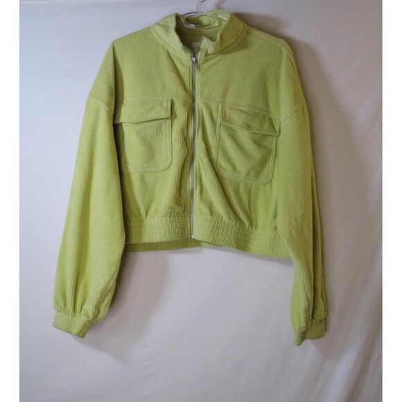 Aerie Jackets & Blazers - Aerie Womens Lime Green Cropped Jacket Preppy Summer Party Layering Size XL